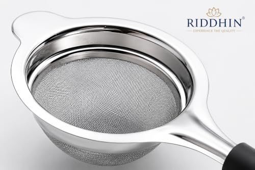 Image of Stainless Steel Tea Strainer - Multicolor Durable Tea & Juice Filter Channi with Handle & Fine Mesh | Multipurpose Sieve for Tea, Coffee, Juice & Liquids | Home, Kitchen & Restaurant Use