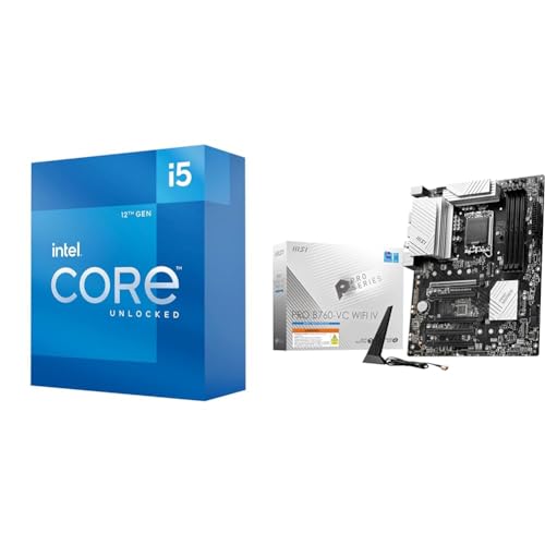 Image of Intel Core i5-12600K Desktop Processor + MSI PRO B760-VC WiFi IV ProSeries Motherboard
