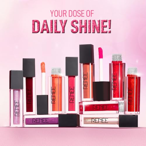 Image of RENEE Shine Forever Lip Gloss Combo of 10 l Non-Sticky, Hydrating, Nourishing l Long-lasting, Smooth, Moisturizing Effect l Shea Butter & Vitamin E Infused l Travel Friendly l Ideal Gifting