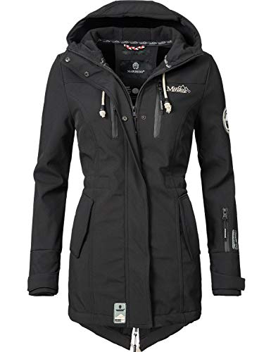 Preisvergleich Produktbild Marikoo Damen Softshell-Jacke Outdoorjacke Zimtzicke Schwarz Gr. S