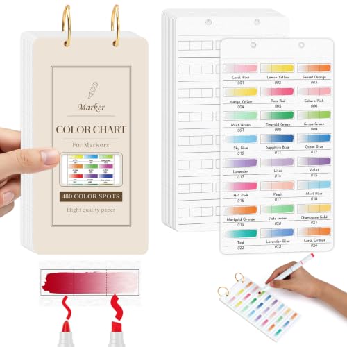 Muestrario de colores en espiral para organizar rotuladores y evitar tonos erróneos en dibujos