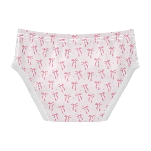 Boys' Exclusive Briefs Toddler Underwear 95% Combed Cotton Boxerbriefs 2T Light Pink Bow Pattern 72
