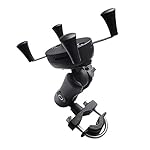 Pasuihcay-Motorcycle-Handle-Bar-Rail-Mount-37mm-Width-U-Bolt-Mounting-Base-with-1-Inch-Ball-for-GPS-Work-for-black