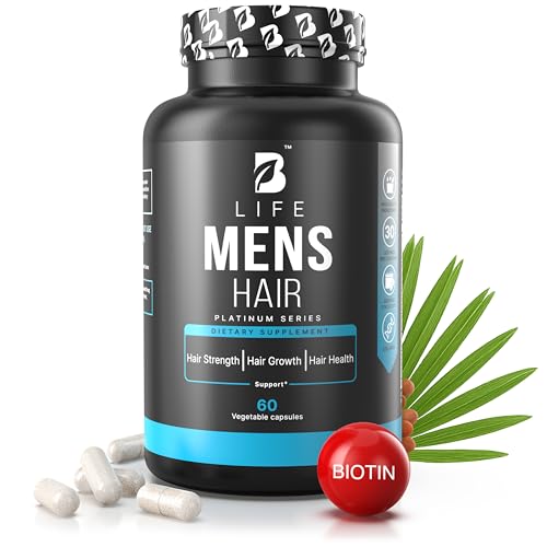 Men’s Hair Supplement – 60 Capsules – Biotin for Hair Growth Men ...