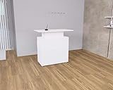 Rückseite der Theke ist mit 7 Fächer und einer Tür ausgestattet