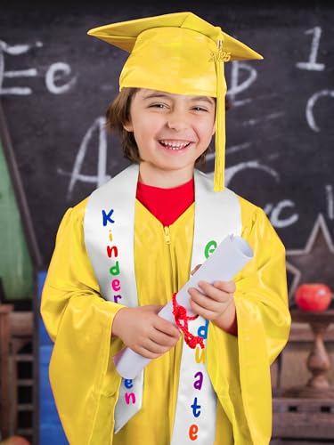 Image of QZYL Kindergarten Graduation Cap and Gown Set, 2026 Congrats Grad Outfit with Tassel & Certificate for Kindergarten