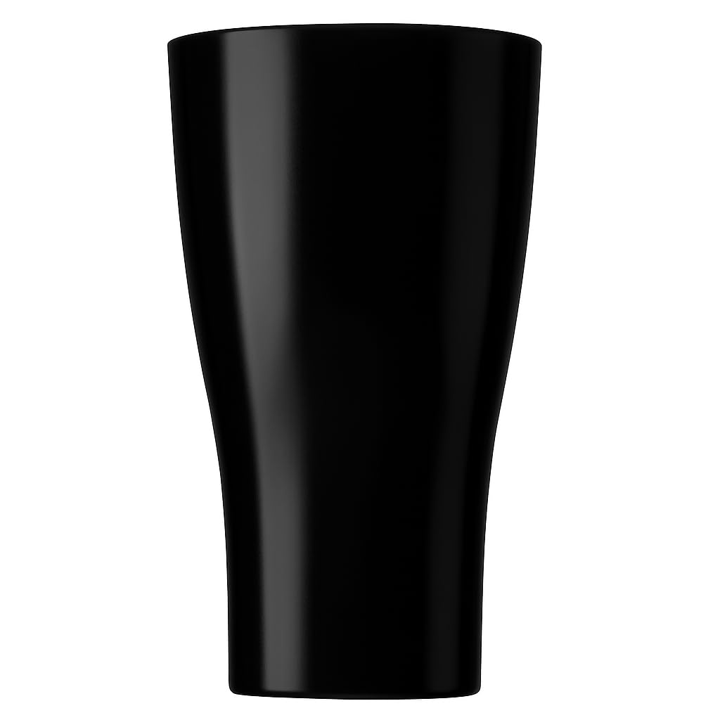 Aios Black Set Of 6 Plastic Tritan Highball Tumblers. Virtually Unbreakable. Capacity 380Ml / 10.6Oz
