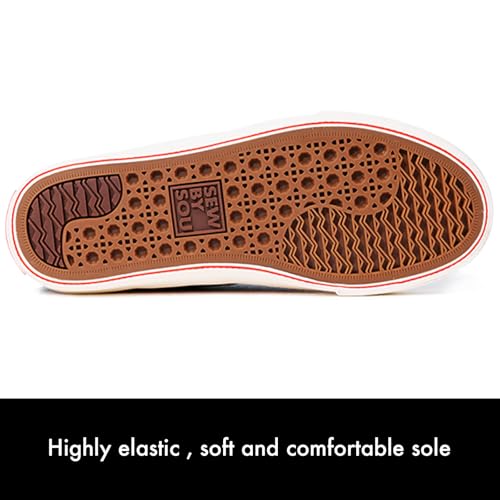 Image of Skateboard Shoes for Men Leather Low Top Pro Skateboarding Training Casual Sneakers