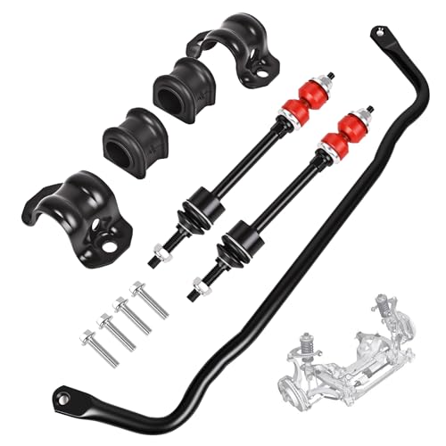 55398938AC Front Suspension Stabilizer Bar with K80894 Front Sway Bar Link and Bushing Kit,Compatible with Dodge Ram 1500 2009-2010,Ram 1500 2011-2018,Ram 1500 Classic 2019-2022 4WD # 55398938AB
