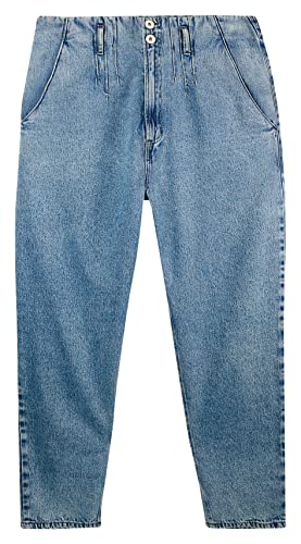 Calça, Jeans Feminina Mom Fit Plus, Malwee, Azul Claro, 54, Feminino