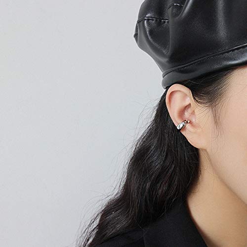 Minimalist Ear Cuff Clip On Earrings Sterling Silver Fashion Small Huggie Hoops Cartilage Wrap Earring Non Piercing for Women Hypoallergenic2