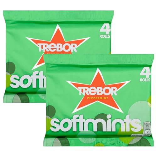 2 × 4 Packs (8 Rolls) Softmints Peppermint Mints Multipack Chewy Mint Sweets for Fresh Breath Pocket-Friendly Breath Fresheners