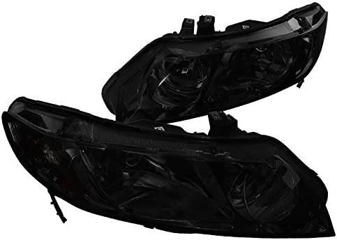 SPEC-D TUNING 2LH-CV064G-RS Smoke Headlight (06-Up Honda Civic 4Dr)