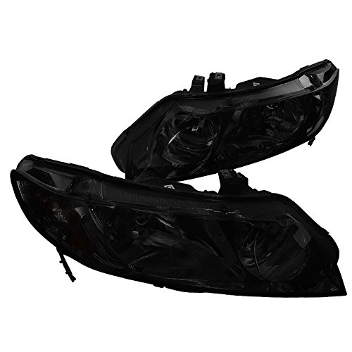 SPEC-D TUNING 2LH-CV064G-RS Smoke Headlight (06-Up Honda Civic 4Dr)