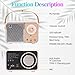 Dosmix Retro Bluetooth Speaker, Vintage Decor, Wireless Bluetooth Speakers, Cute Old Fashion Style for Kitchen Desk Bedroom Office Party Outdoor Kawaii Accessories (Smoke Green)