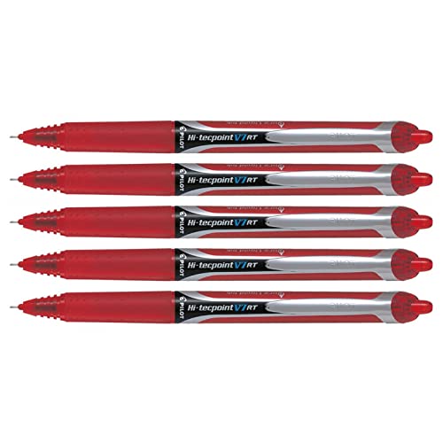 Stylos roller Pilot V7 RT à encre liquide rouge et pointe rétractable 0.5mm