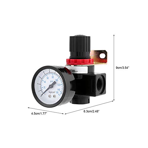 BR3000 Pressure Regulator Valve Aluminum Alloy Adjustable Pressure
