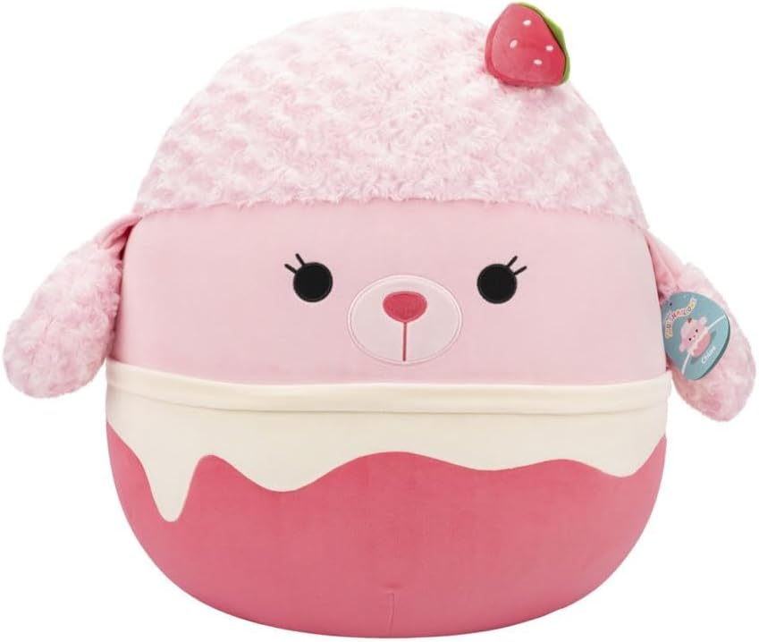 Squishmallows SQCR07722 - Chloe from Strawberry Milkshake Poodle 50cm, Official Jazware Plush, Super Soft Plush Plush Plush