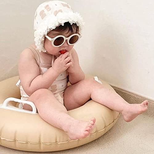 Zanjkr Roupa de banho infantil, conjunto de biquíni com babados e estampa floral para o verão, roupa