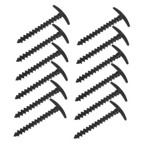 Unomor 10pcs Lightweight Plastic Tent Pegs for Camping High Strength Ground Stakes for Rv Awnings Tents Hard Soft Surfaces Versatile Outdoor Use