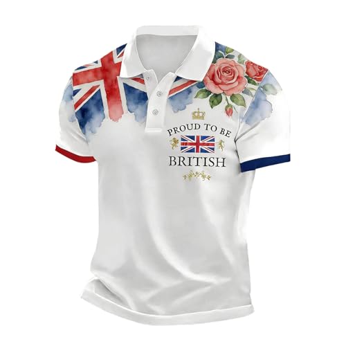 Polo de golf homme blanc manches courtes | T-shirt sport été décontracté avec poche
