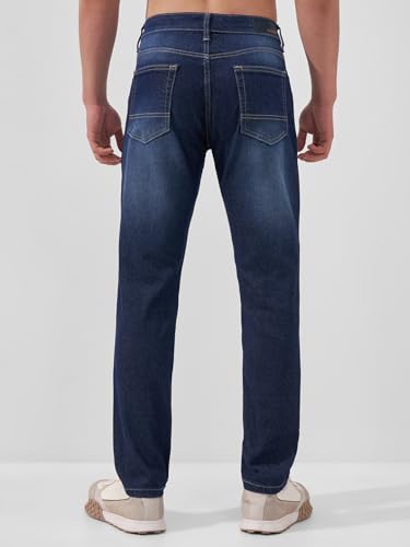 Image of Highlander Mens Tapered Fit Denim Jeans for Man| Regular Length|Mid-Rise|Stretchable Fit| Jeans for Man | Men Jeans