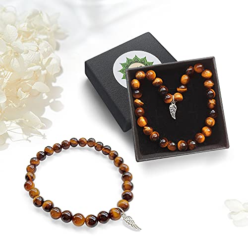 Image of natural crystal semi-precious stone bracelet elastic 16.5 17.78cmwith925 sterling silver angel charms Women Girl Gift