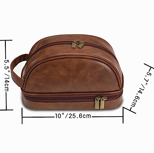 Trousse de toilette de qualité supérieure brun rougeâtre durable