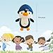 BSVOME 9 inches Penguin Stuffed Animals Soft Plush Cute Travel with Hat Backpack Doll for Boys Girls