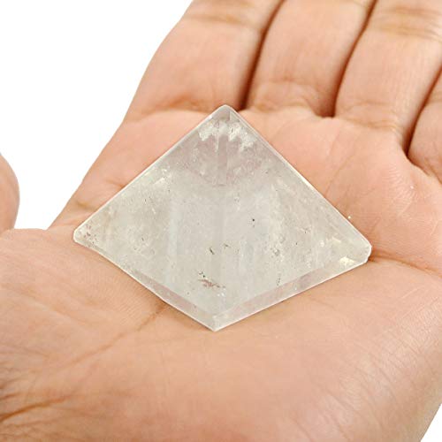 Image of Reiki Crystal Products Natural Clear Quartz Pyramid for Reiki Healing and Crystal Healing Stone Pyramid Size 30-35 mm (Color : Clear) Pack of 1 pc