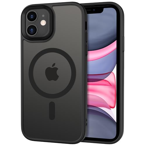 CACOE für iPhone Hülle mit Kameraschutz, Kompatibel mit MagSafe, Stoßfest Kratzfest Magnetisch Rückseite Handyhülle für iPhone Case Transluzente