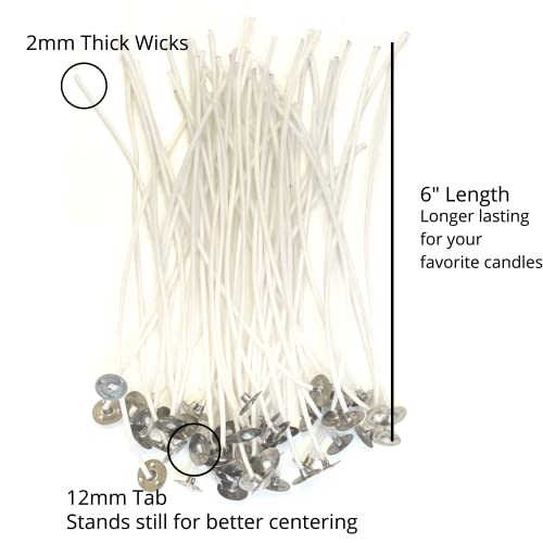 Mechas de Algodón Preenceradas para Velas 6 pulg Paq 120 miniatura 4