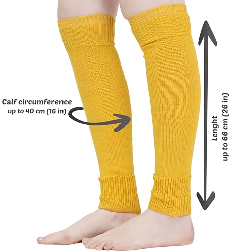 Image of Mysocks Leg Warmers Extra Soft Stylish Fancy Winter 80s Party Dance Neon Long Legwarmers for Women Girls Ladies