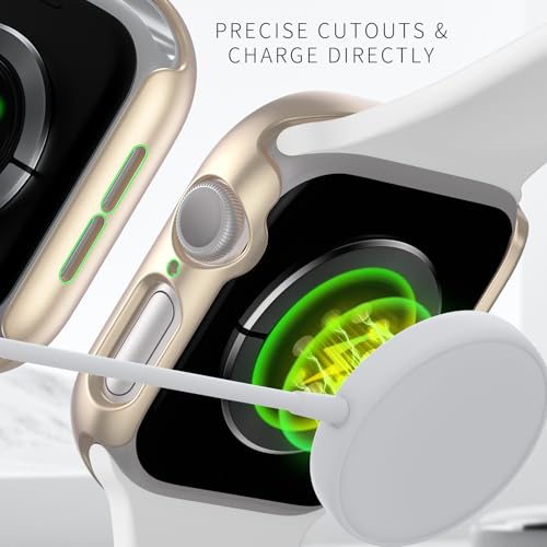 Rontion 6 Pack Hard PC Case Compatible with Apple Watch Series 11/10 46mm with Tempered Glass Screen Protector, Ultra-Thin Scratch Resistant Protective Bumper Cover for iWatch 11/10 46mm Accessories by Rontion - Image 5