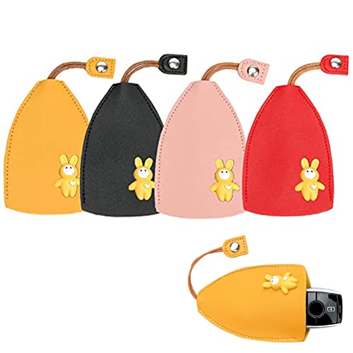 4 Pcs Leather Car Key Case Cover, Cute Creative Pull Out Key Sleeve Key R Ing Holder Handmade Key Case Cover Key Protector #TOP6