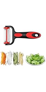 MDDZ Gemüseschäler 3-in-1 - Mit 3 Austauschbaren Klingen Für Alle Gemüsesorten