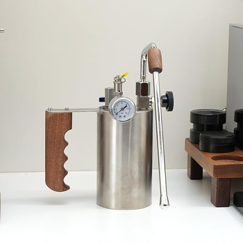 Vaporizador for máquina de espuma de café: Espumador de leche desmontable con capacidad de 100-500 ml y presión máxima de 4 bares for café con leche, capuchino, chocolate caliente y macchiato
