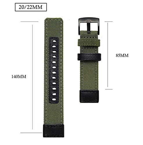 Correa de nailon transpirable Garmin Vivoactive 4 con cierre de lona 6
