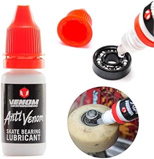 Venom Skateboards Bearing Lubricant Oil Speed Cream - Skateboard Accessories Oil lubricant for Skate Bearings - 10ml - Works with Skate boards, Scooter Bearings, Roller Skates, Longboards etc