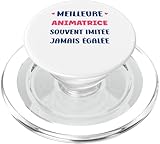 Humour départ Animatrice Fille métier Meilleure Animatrice PopSockets PopGrip pour MagSafe