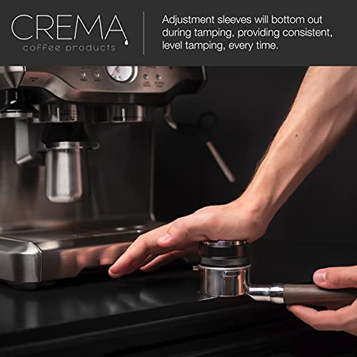 Crema Coffee Products | 53.3Mm Coffee Distributor/Leveler & Hand Tamper | Fits 54Mm Breville Portafilters | Double Sided, Adjustable Depth | Beautiful Espresso Hand Tampers #TOP3