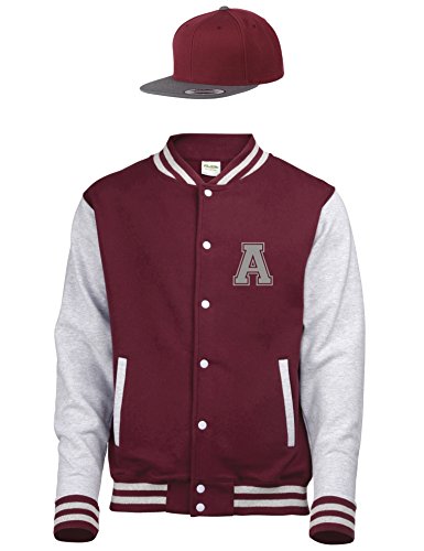 Varsity Jacket personnalisé avec nom initiale et bonnet unisexe
