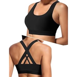 Sports Bras for Women, High Support Criss Cross Back Bras for Large Bust, High Impact Strappy Yoga Workout Bra
