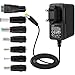 EFISH Alimentatore trasformatore 12V 2A,spina di alimentazione per,telecamera CCTV,tastiera Yamaha,router,hub,strisce LED,Telekom,T-Com,Speedport,radiowecker,scanner,interruttore+7 Diverse Spine