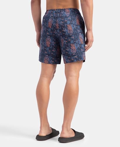 Image of Jockey NY07 Men's Super Combed Cotton Satin Weave Printed Boxer Shorts with Side Pocket