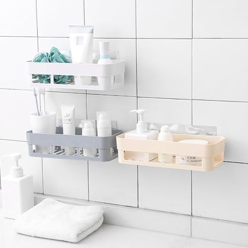 Transparent duschregal Haken,Klebehaken Extra Stark für Regal Ersatzhaken,Selbstklebende haken für küche badezimmer eckregale duschablage korb(8 Stück)