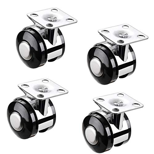 Roulettes plates pour meubles de 50 mm avec freins autobloquants pour lit de bébé et chariot