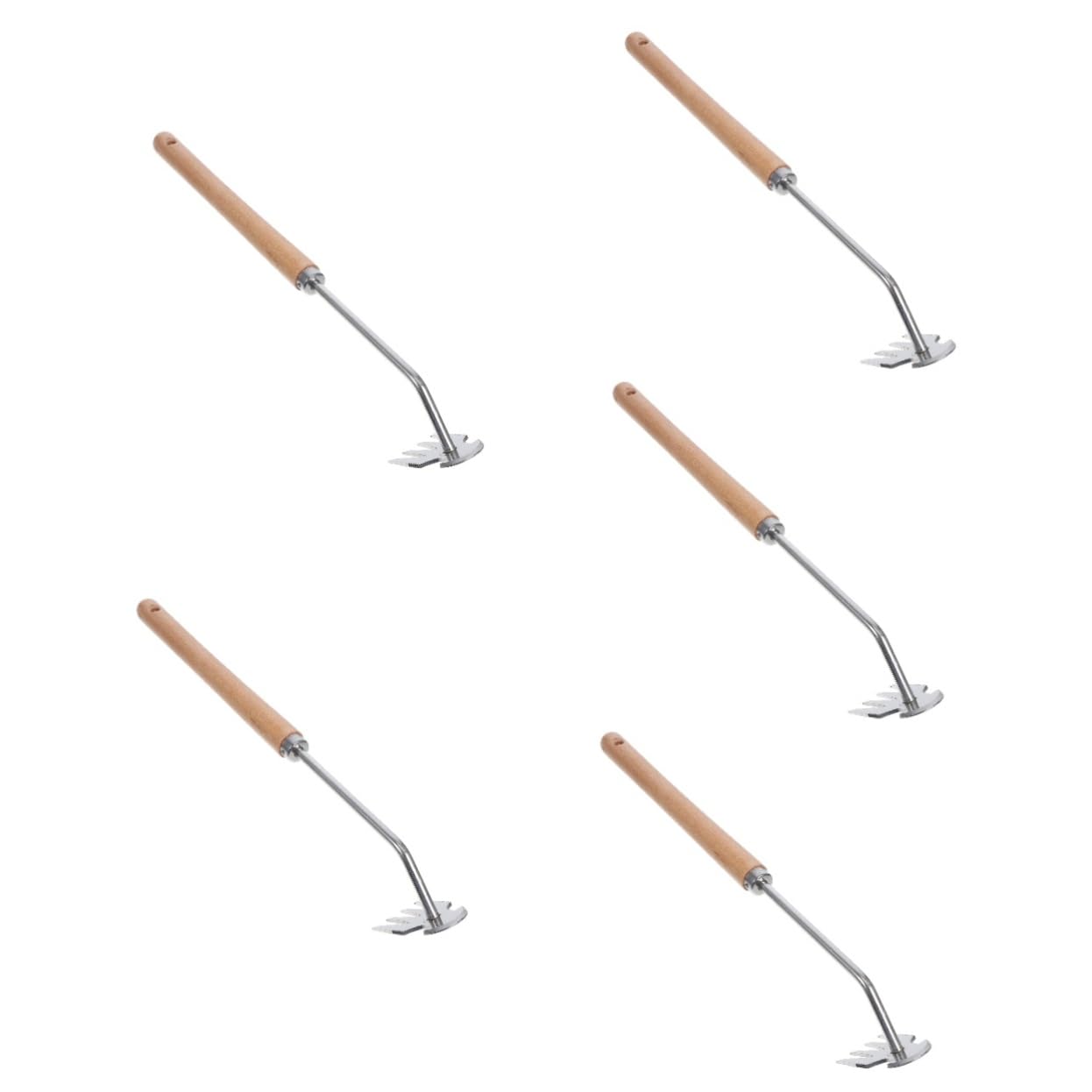 SUPVOX 5piezas Herramienta De Jardinería Weeder Inoxidable Rastrillo Manual Para Deshierbar Mango Ergonómico y Resistente Para y
