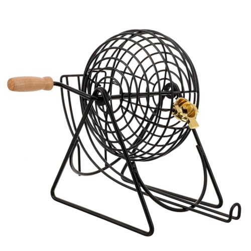 Machine à loterie bingo en métal avec cage rotative pour jeu de table en famille