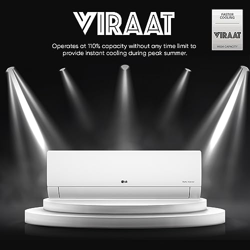 Image of LG 1.5 Ton 5 Star VIRAAT, DUAL Inverter Split AC (Copper, Super Convertible 5-in-1 Cooling, HD Filter with Anti-Virus Protection, RS-Q19BNZE, White)